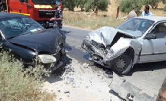 6 اصابات بحادث تصادم في جرش 6 اصابات بحادث تصادم في جرش