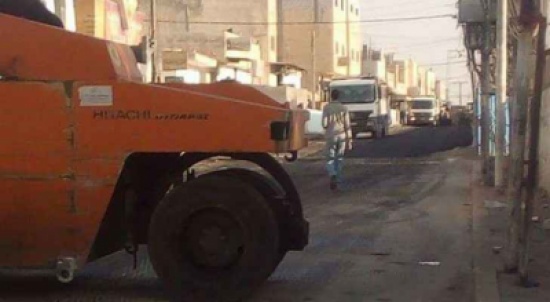 تعبيد شوارع بمخيم الشهيد عزمي المفتي تعبيد شوارع بمخيم الشهيد عزمي المفتي