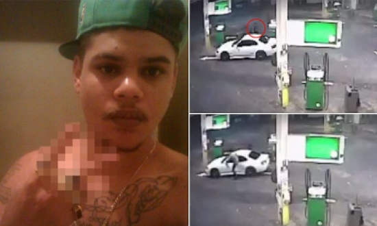 شاهد..شاب يحبط محاولة لص سرقة سيارته بقفزة واحدة