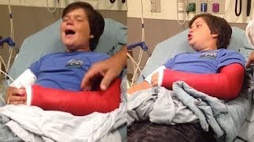 شاهد: ماذا فعل شاب لحظة إفاقته من البنج؟