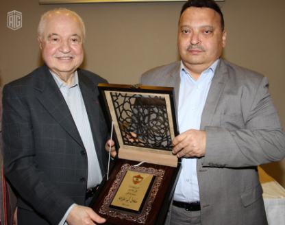 أبوغزاله في النادي الارثودوكسي في لقاء مع جمعية يافا التي انتخبته رئيسا فخريا لها