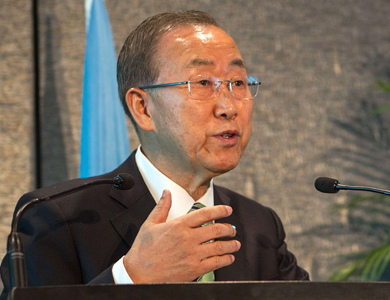 بان كي مون: لا حل عسكريا للازمة الاوكرانية