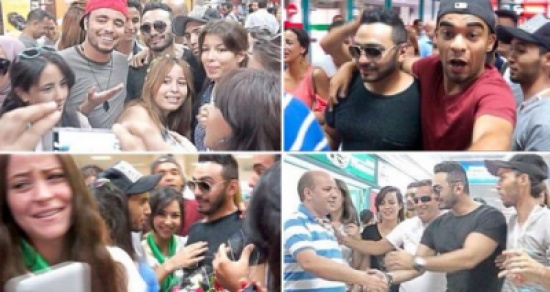 بالصور: استقبال حافل وحاشد للفنان تامر حسني في تونس بالصور: استقبال حافل وحاشد للفنان تامر حسني في تونس