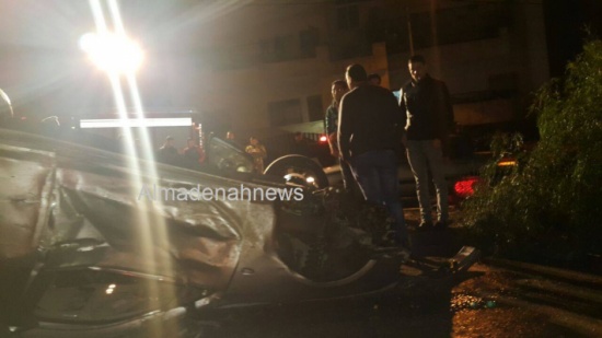 بالصور .. اصابات بتدهور سيارة في إربد بالصور .. اصابات بتدهور سيارة في إربد
