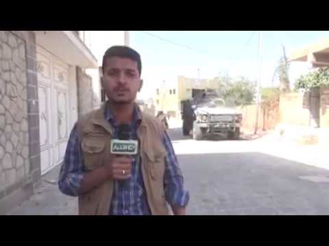 لحظة نجاة مراسل التلفزيون السعودي في اليمن من قذيفة حوثية “فيديو”