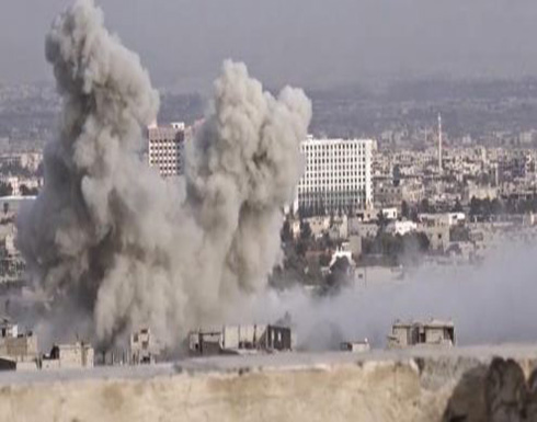 غارات سورية روسية بدمشق وحلب وإدلب غارات سورية روسية بدمشق وحلب وإدلب