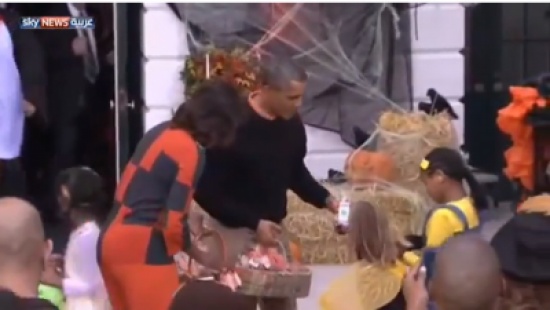 كيف احتفل أوباما بعيد الهالوين