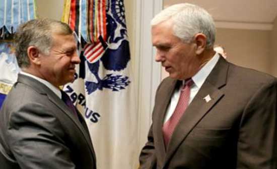 الملك يلتقي نائب الرئيس الأمريكي وعددا من أركان الإدارة الأمريكية