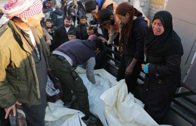 مقتل 17 مدنياً جراء قصف روسي على حلب السورية مقتل 17 مدنياً جراء قصف روسي على حلب السورية