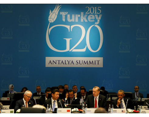 البيان الختامي لقمة العشرين يؤكد على محاربة "الارهاب" وحل أزمة اللاجئين