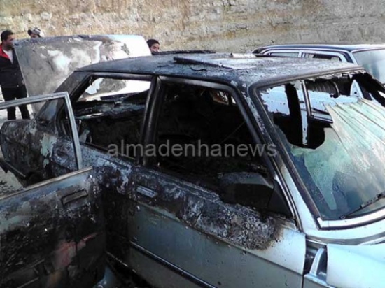بالفيديو والصور : حريق يلتهم 3 سيارات في جرش