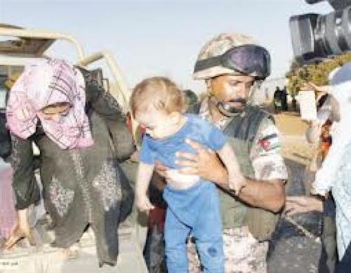حرس الحدود تستقبل 61 لاجئا سوريا حرس الحدود تستقبل 61 لاجئا سوريا