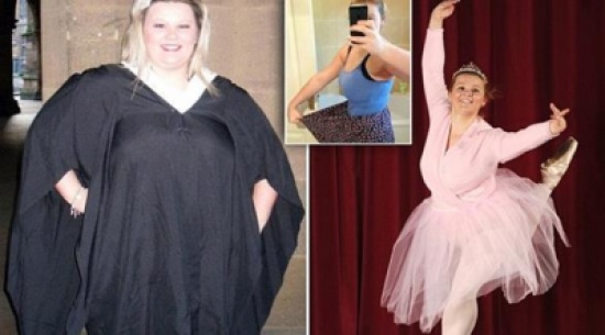 بريطانية تزن 140 كليو تتحول إلى راقصة باليه