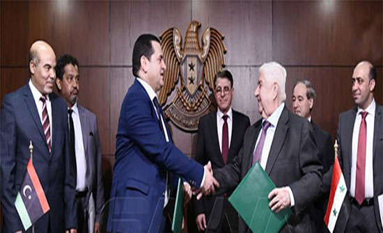 وفد ليبي يزور العاصمة السورية دمشق ويبحث التعاون بين البلدين وفد ليبي يزور العاصمة السورية دمشق ويبحث التعاون بين البلدين