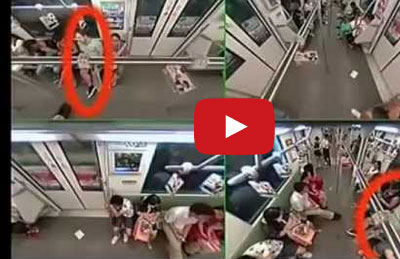 شاهد ماذا يحدث عندما يغمى على أجنبي في المترو !