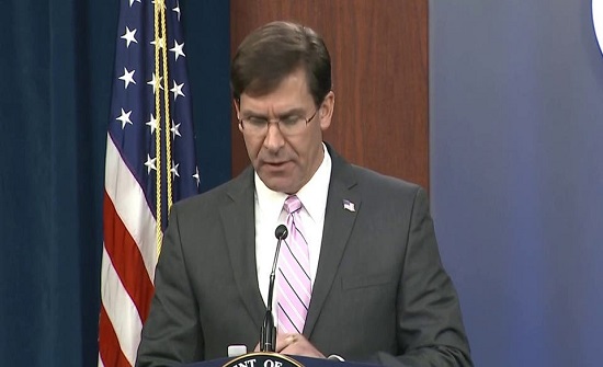 وزير الدفاع الأميركي: 50 ألف جندي يكافحون كورونا