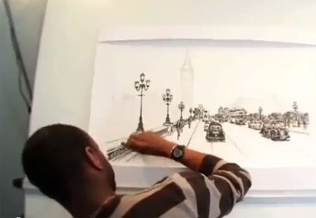 رسام ومريض بالتوحد