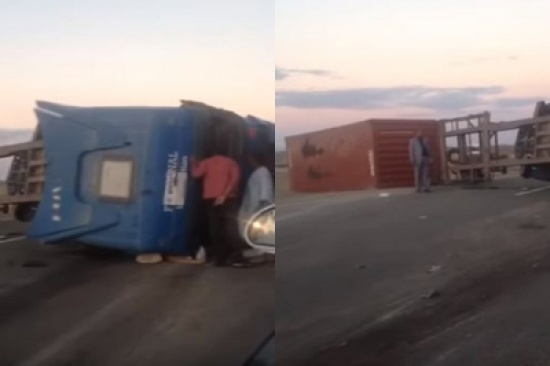 شاهد..  انشغل بتصوير حادث فتفاجأ بسيارة تصدمه من الخلف