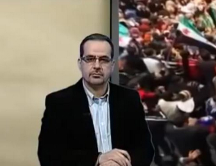 مذيع غاضب : ‫صرماية أصغر ثائر سوري بتشرف راس حسن نصر الشيطان - فيديو