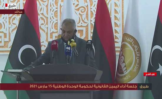 زلة لسان قاتلة.. نائب الدبيبة يقسم على احترام ثورة القذافي .. بالفيديو