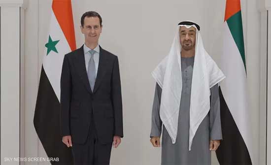 محمد بن زايد يستقبل الرئيس السوري بشار الأسد محمد بن زايد يستقبل الرئيس السوري بشار الأسد