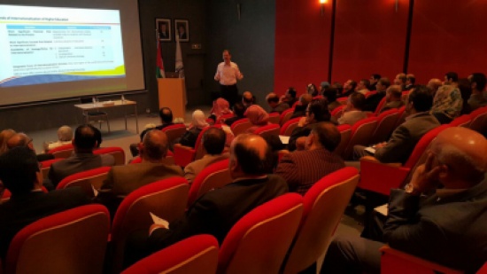 عقد ورشة عمل حول "مأسسة إدارة التدويل في الجامعات"في جامعة الأميرة سمية للتكنولوجيا