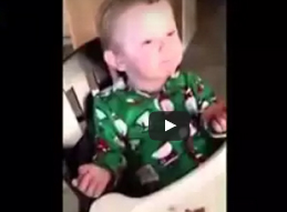 شاهد.. رد فعل طفل يتناول اللحم لأول مرة