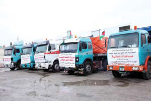 الهيئة الخيرية تسير قافلة من الكرافانات إلى غزة