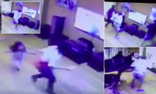 بالفيديو: زوج يضحي بحياته من أجل إنقاذ أسرته خلال عملية سطو مسلح