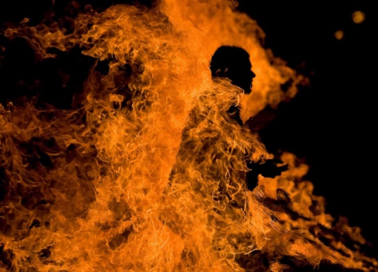 شبهة انتحار سوري حرقا في اربد