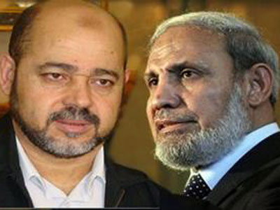 مصر تمنع أبو مرزوق والزهار من السفر عبر أجوائها لتونس مصر تمنع أبو مرزوق والزهار من السفر عبر أجوائها لتونس