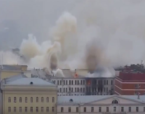 أنباء عن أن احتراق مبنى وزارة الدفاع الروسية متعمد في قضايا فساد