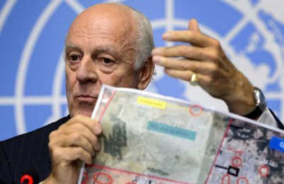 رئيس اللجنة القانوينة في الائتلاف: دي ميستورا يسعى لتعويم النظام السوري