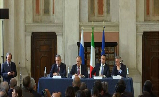 لافروف: نتفق وإيطاليا على ضرورة تسوية النزاع في ليبيا عبر حوار دولي واسع