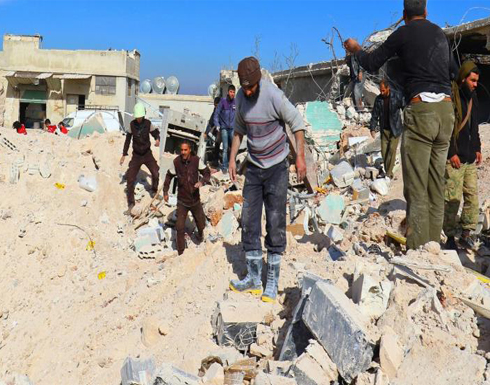 عشرات الضحايا بغارات في إدلب وحلب وريف دمشق عشرات الضحايا بغارات في إدلب وحلب وريف دمشق