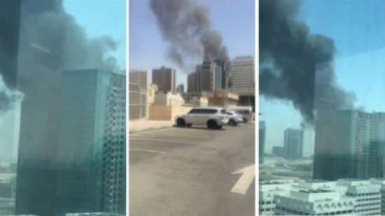 فيديو: حريق في مبنى بأبو ظبي