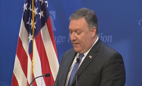 بومبيو: لا نسعى لتغيير النظام في إيران