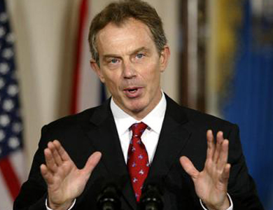 بلير : السلطة الفلسطينية ستلعب دوراً حيوياً في إعادة الإعمار وإعادة التنمية