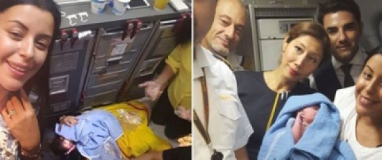 امراة سورية تضع مولودها اضطرارياً على متن طائرة متجهة للسويد امراة سورية تضع مولودها اضطرارياً على متن طائرة متجهة للسويد