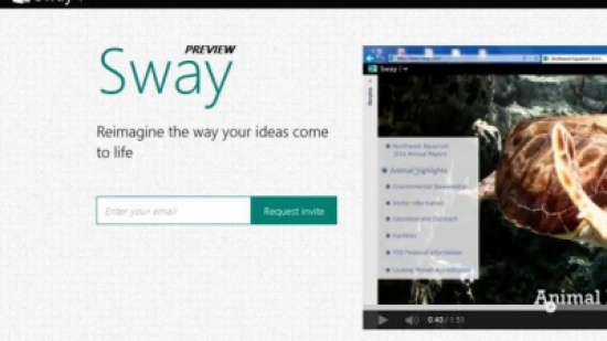 مايكروسوفت تكشف عن منصّة Sway لتصميم صفحات الإنترنت والعروض التقدمية مايكروسوفت تكشف عن منصّة Sway لتصميم صفحات الإنترنت والعروض التقدمية