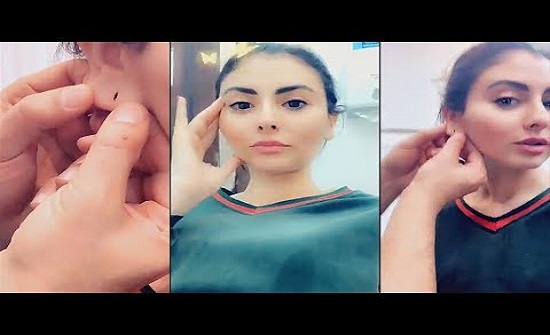 شاهدوا.. مريم حسين تجري خياطة تجميلية في أذنها