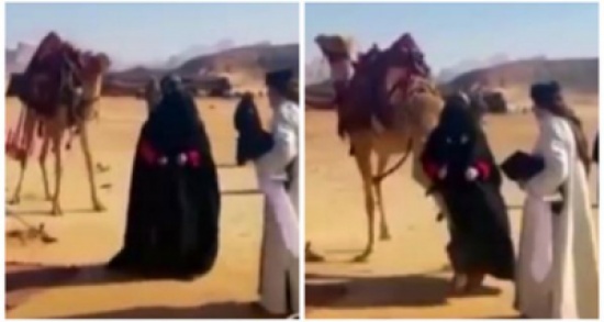 شاهد.. جمل يعاقب ممثلة بركلة في مشهد تمثيلي