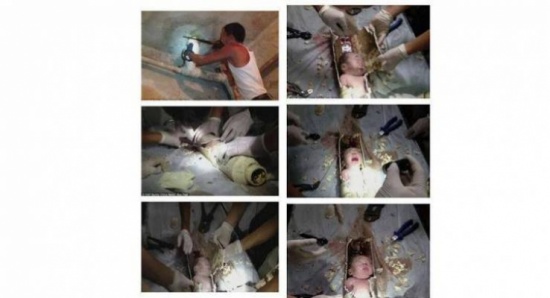 فيديو| أم ترمي رضيعتها بمرحاض حمام عام وتهرب .. لتحدث المفاجأة!!