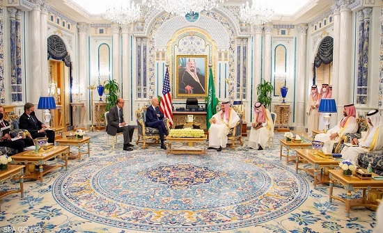 بيان سعودي أميركي مشترك تزامنا مع زيارة بايدن للمملكة بيان سعودي أميركي مشترك تزامنا مع زيارة بايدن للمملكة