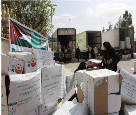 معونة سعودية للاجئين السوريين بالزرقاء