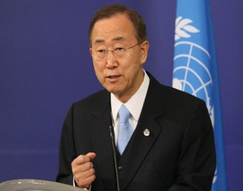 بان كي مون: السلم الاهلي الخيار الوحيد للازمة السورية