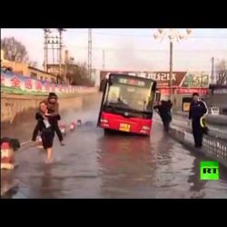 عامل مناجم ينقل ركاب حافلة معطلة على ظهره (فيديو) عامل مناجم ينقل ركاب حافلة معطلة على ظهره (فيديو)