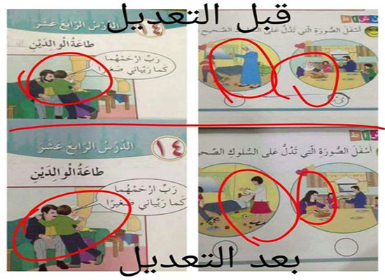 بالصور: شاهدوا أين ذهبت "اللحية" و"حجاب" المرأة بعد تعديل المناهج الدراسية في الأردن