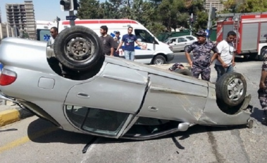 8 إصابات بحادث تدهور في السلط 8 إصابات بحادث تدهور في السلط