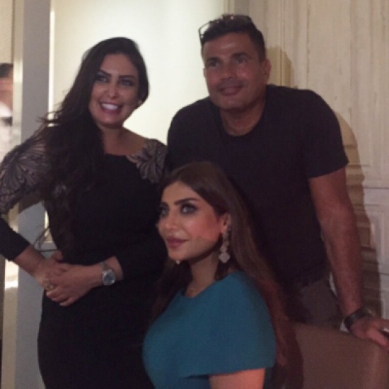 عمرو دياب وأمل العوضي معاً في دبي عمرو دياب وأمل العوضي معاً في دبي